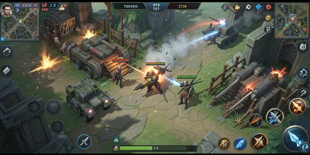 Tampilan gameplay menegangkan dalam game strategi 2739.