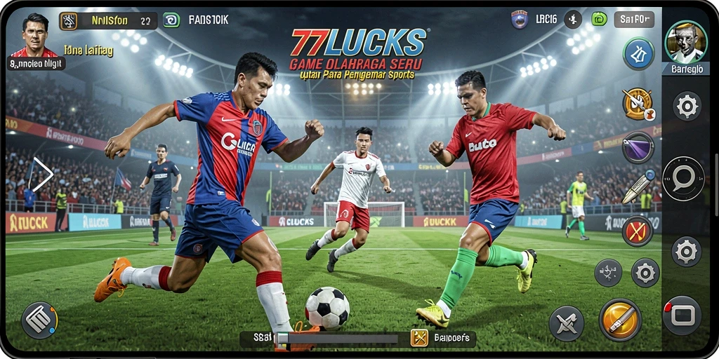 Tampilan seru gameplay <strong>77LUCKS</strong> dengan berbagai olahraga kompetitif.