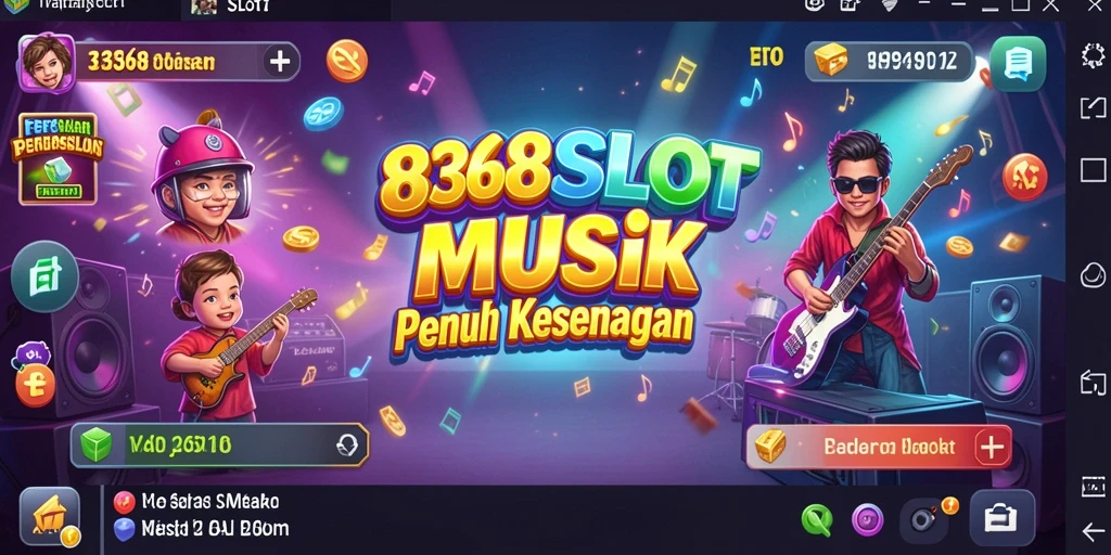 Screenshot menunjukkan gameplay musik yang menyenangkan dengan efek visual yang menarik.