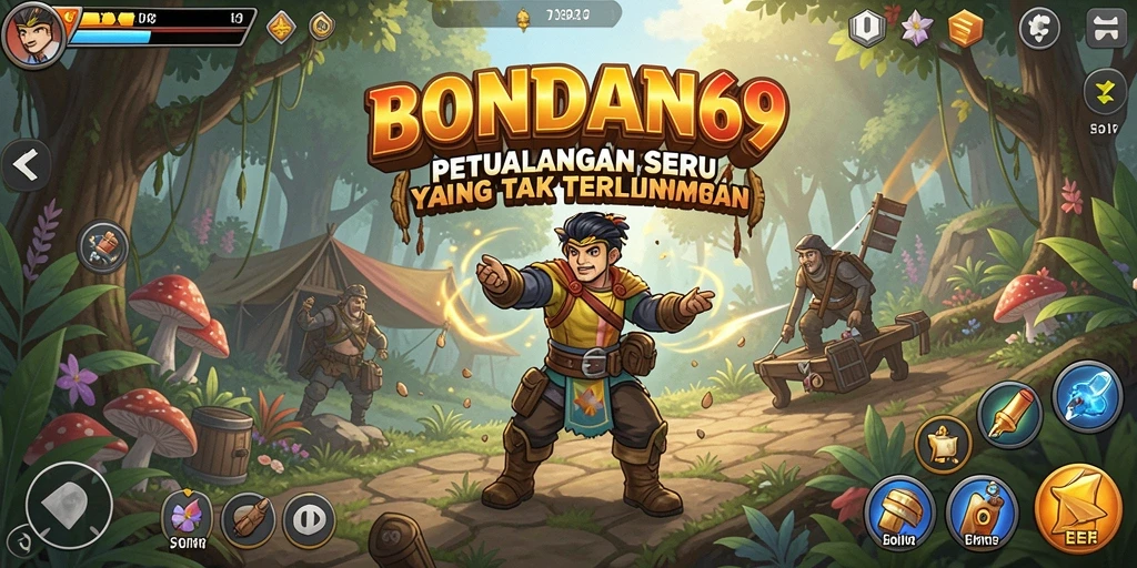 Tampilan gameplay <strong>BONDAN69</strong> dalam dunia petualangan yang memukau.
