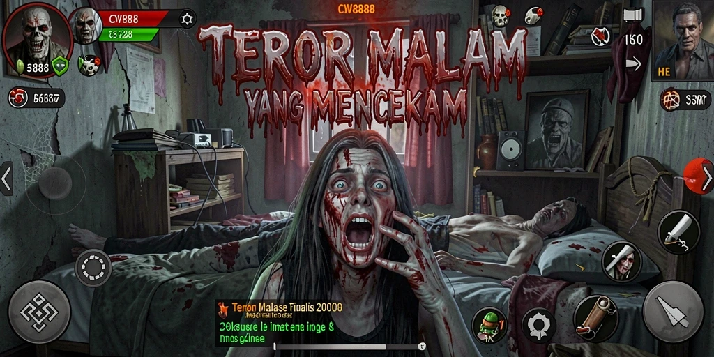 Gameplay mencekam CW8888 yang menampilkan suasana horor.