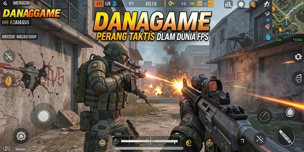 Tampilan gameplay intens dalam <strong>DANAGAME</strong> dengan aksi tembak-menembak yang mendebarkan.