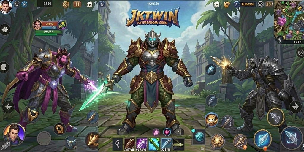 Tangkapan layar JKTWIN menampilkan karakter dalam pertarungan epik ARPG.