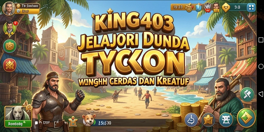 Screenshot gameplay KING403 yang menunjukkan aksi membangun kerajaannya.