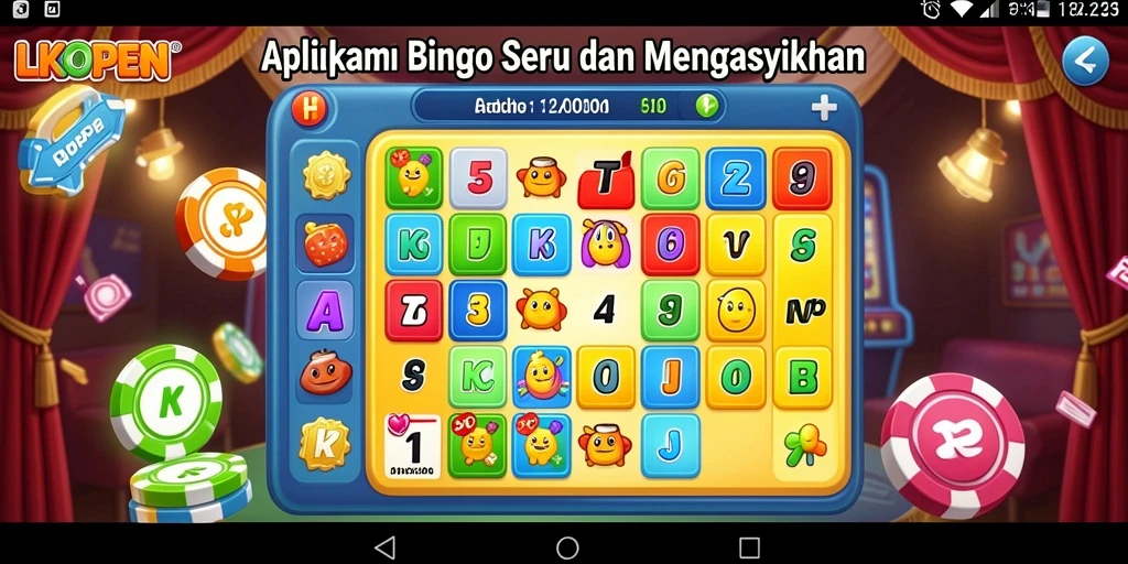 Screenshot LKOPEN menampilkan gameplay Bingo yang seru dan mengasyikkan.